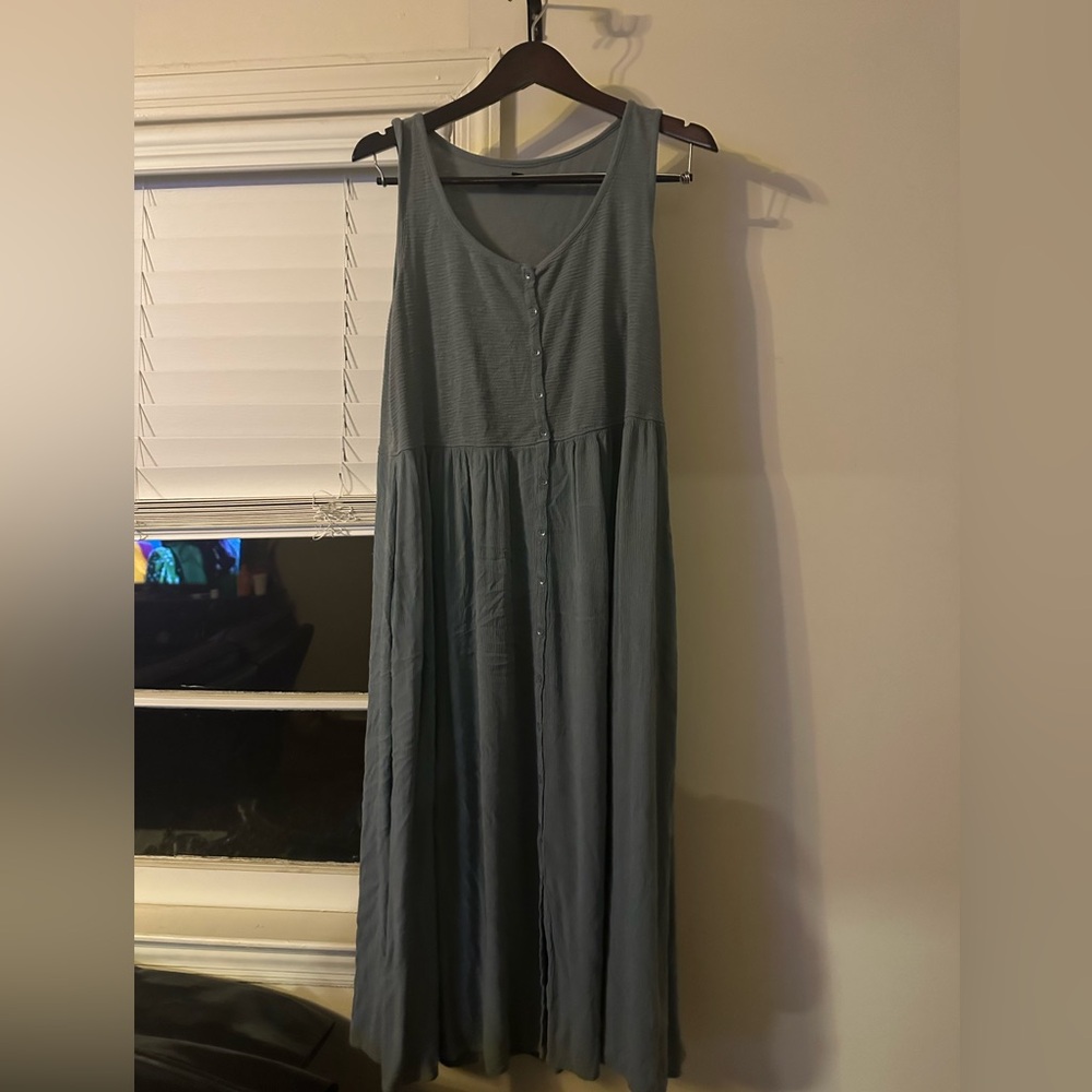 Frye front button casual midi dresss
